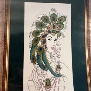 Fanta Cat Designs Illusions Cross Stitch Chart TIANNA‎ Peacock Jeweled Princess